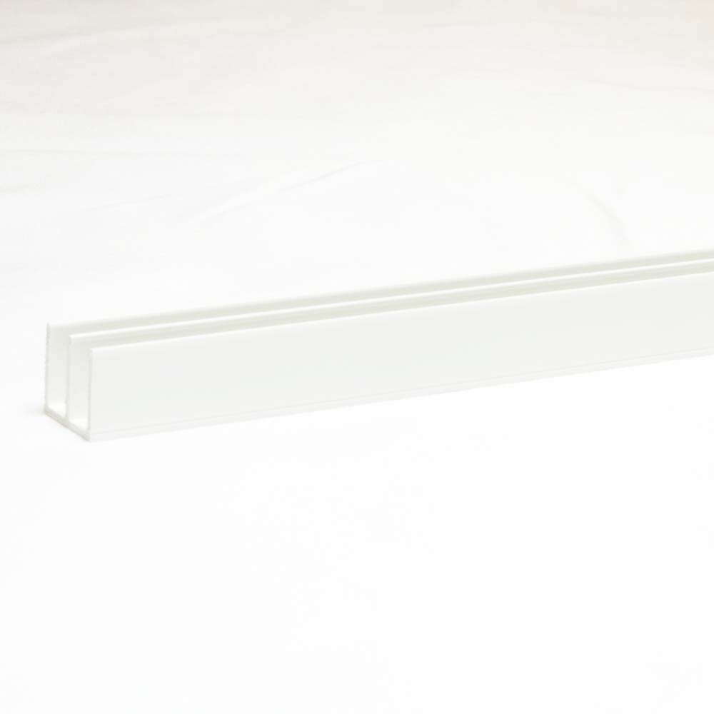 Glasführungsprofil - 4 mm / 150 cm - Oben - Weiß