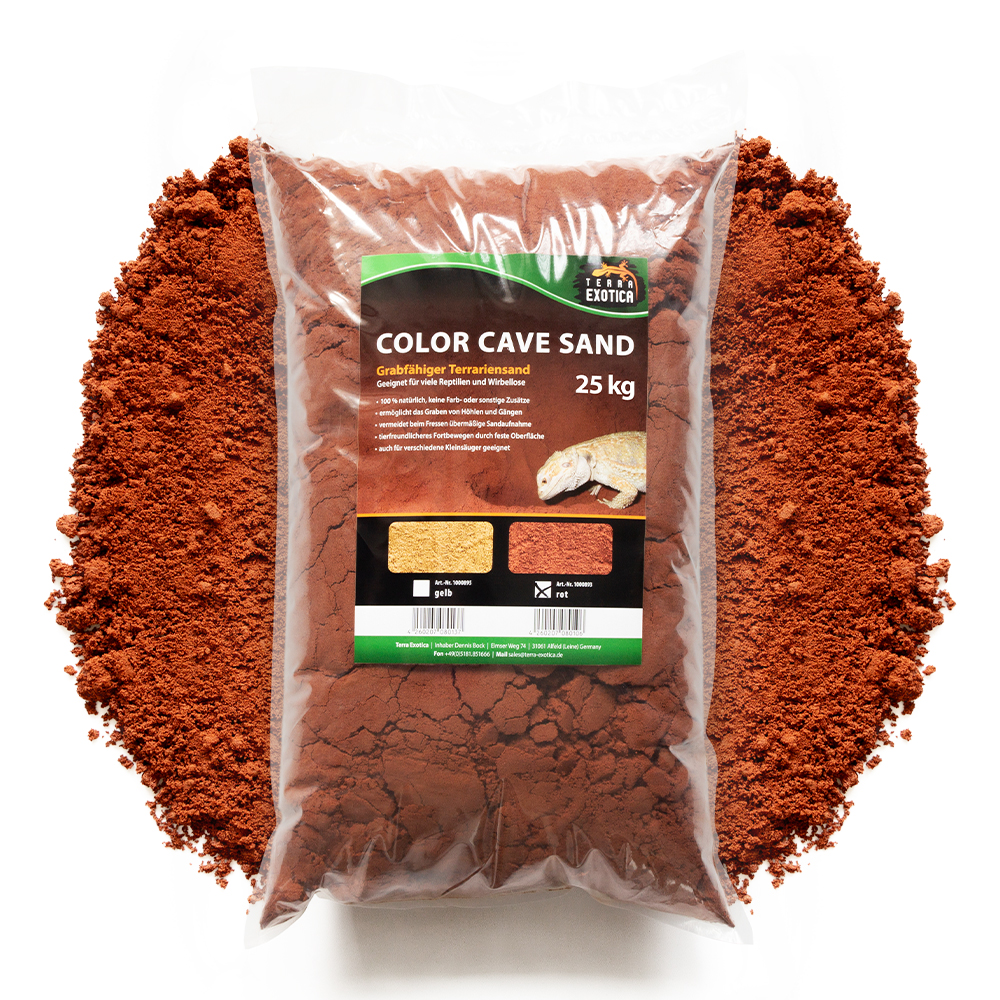 Color Cave Sand - grabfähiger Höhlensand - 25 kg - Rot