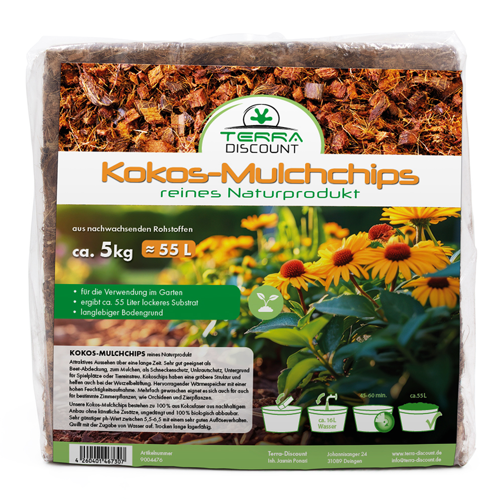 Kokos-Mulchchips - ca. 5 kg - Grob