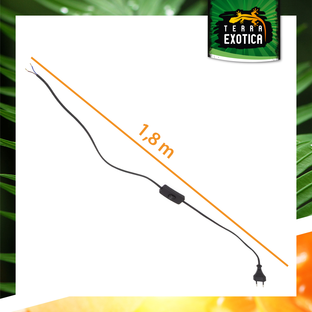 Zuleitungskabel - Eurostecker mit Handschalter - 1,8 m - Schwarz