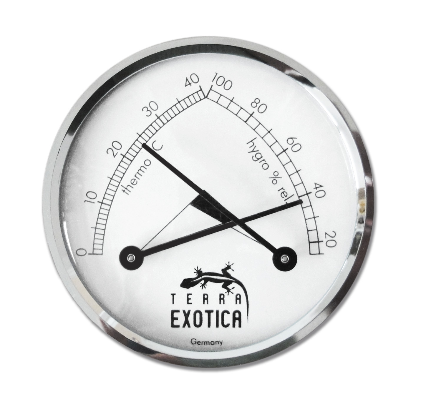 Thermo-Hygrometer analog mit Silberring