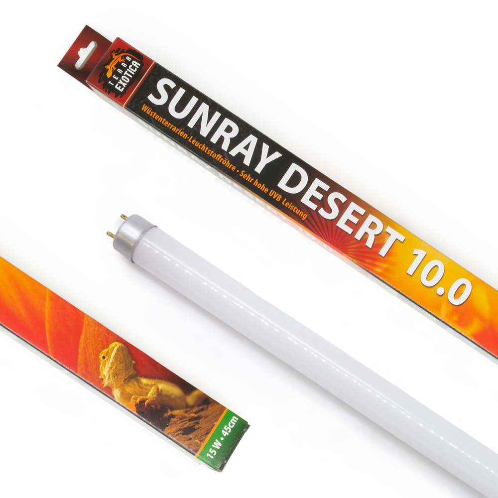 Sunray Desert UV 10.0 - Leuchtstoffröhre - 15 Watt / 45 cm - ideal für alle Wüsten- und Steppenbewohner
