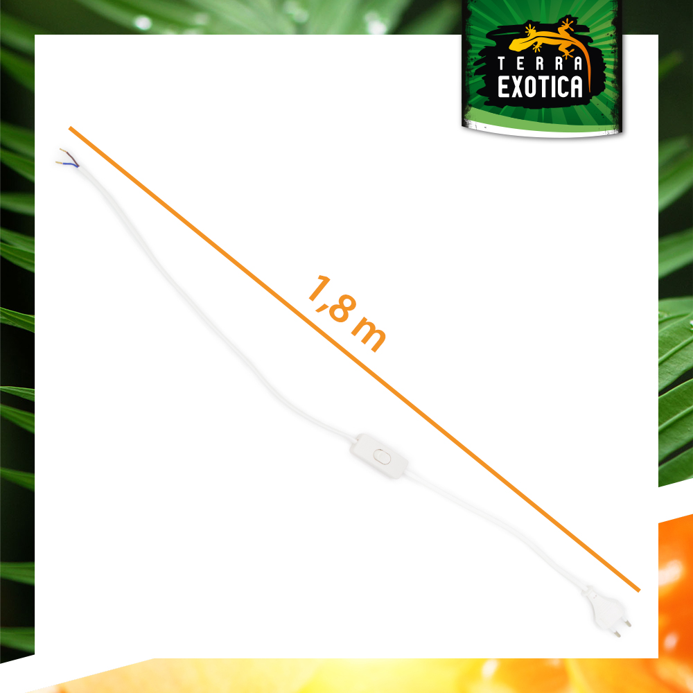 Zuleitungskabel - Eurostecker mit Handschalter - 1,8 m - Weiß