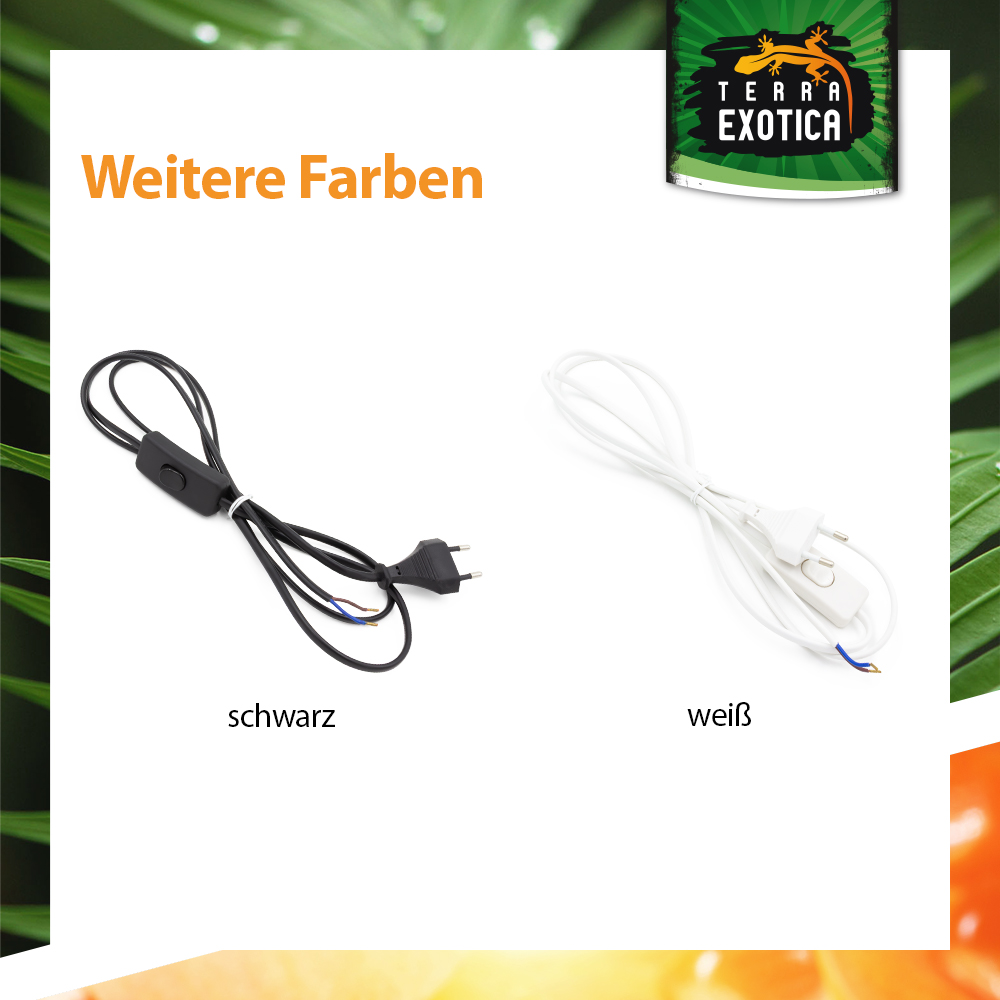 Zuleitungskabel - Eurostecker mit Handschalter - 1,8 m - Schwarz