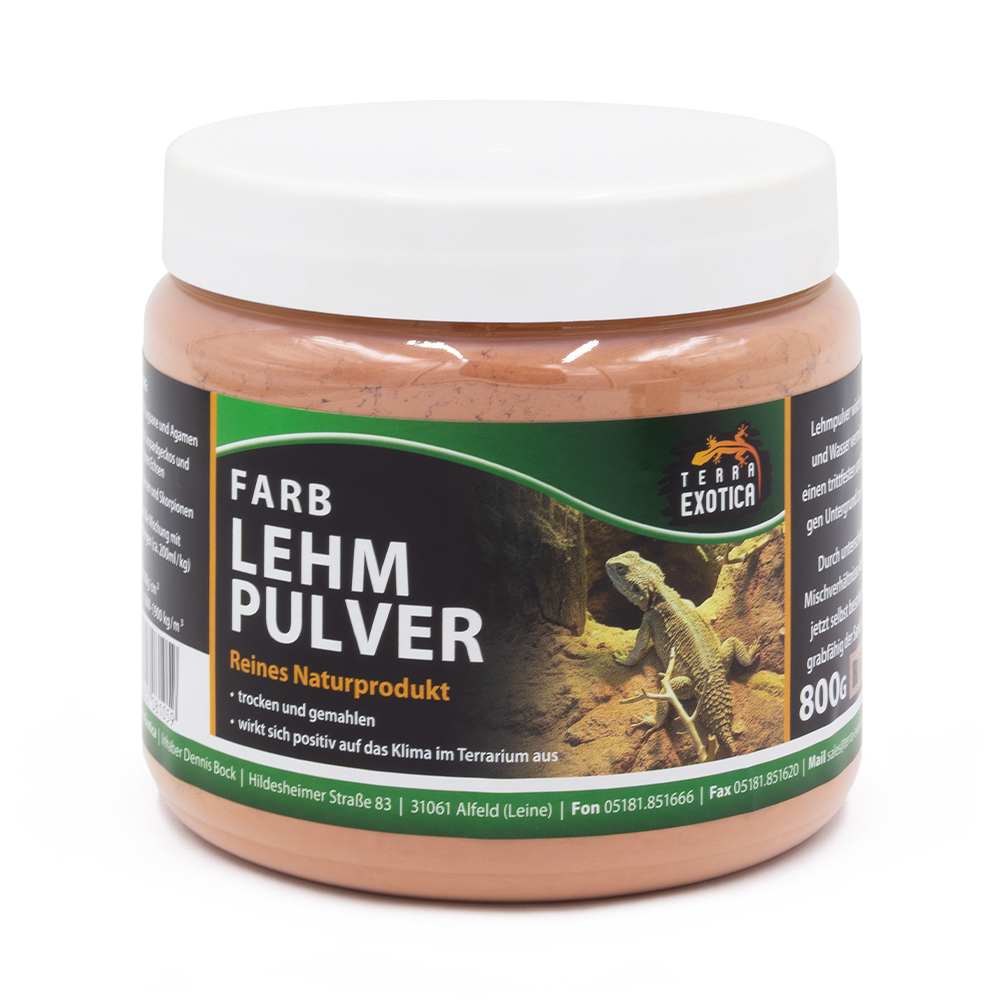 Lehmpulver - 800 g in Dose - Canyon-Rot